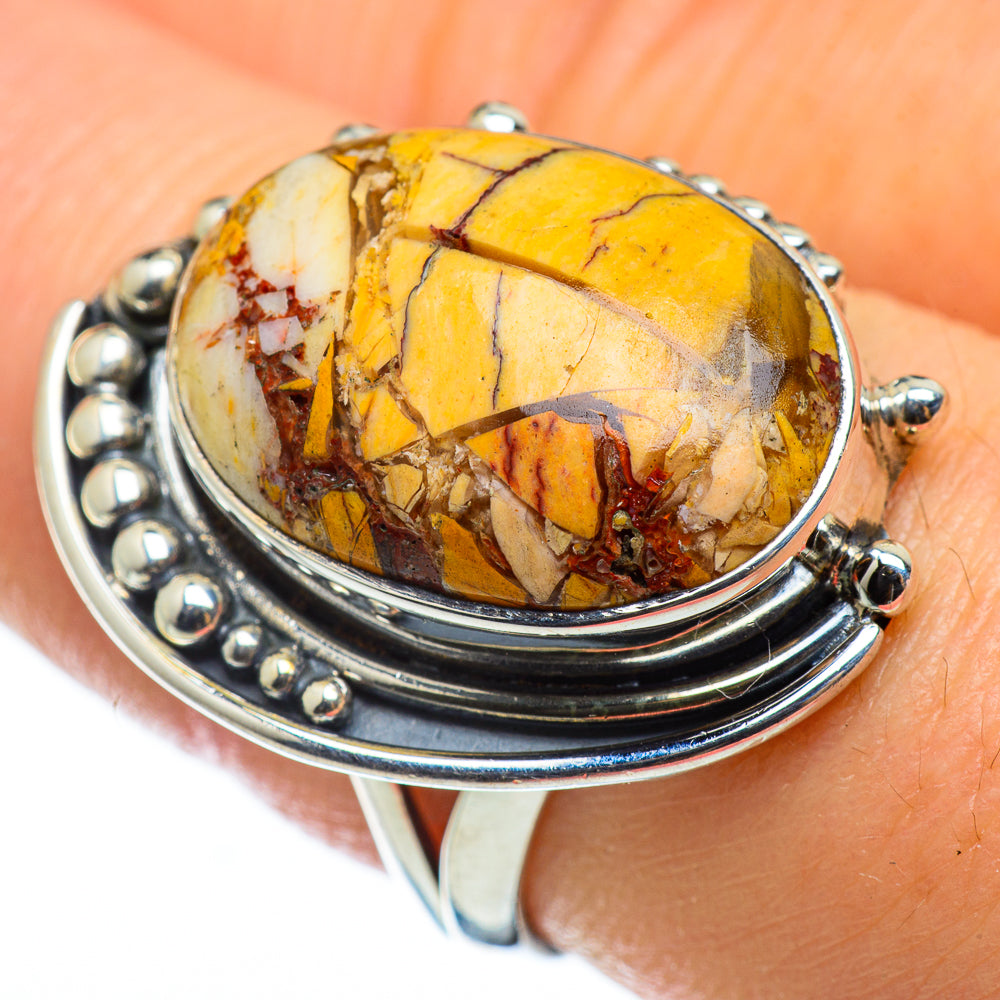 Brecciated Mookaite Rings handcrafted by Anasilvercos - RING48742