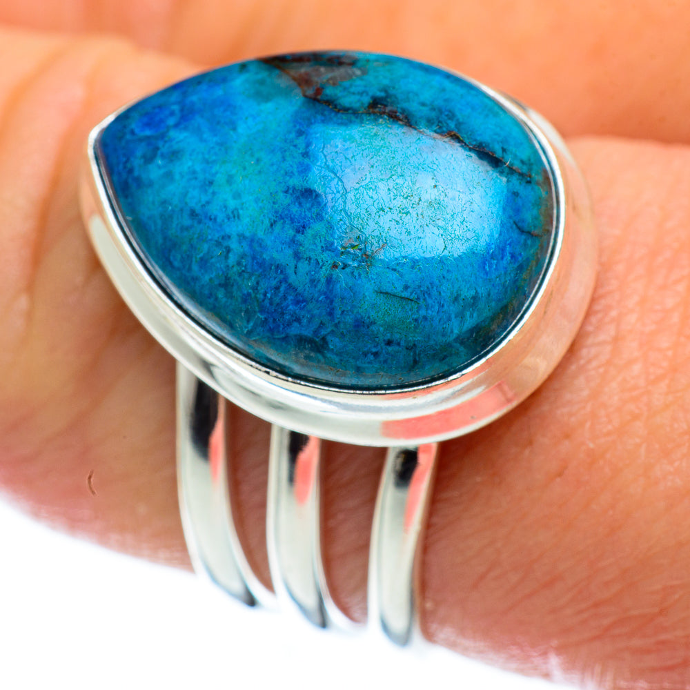 Chrysocolla Rings handcrafted by Anasilvercos - RING48769
