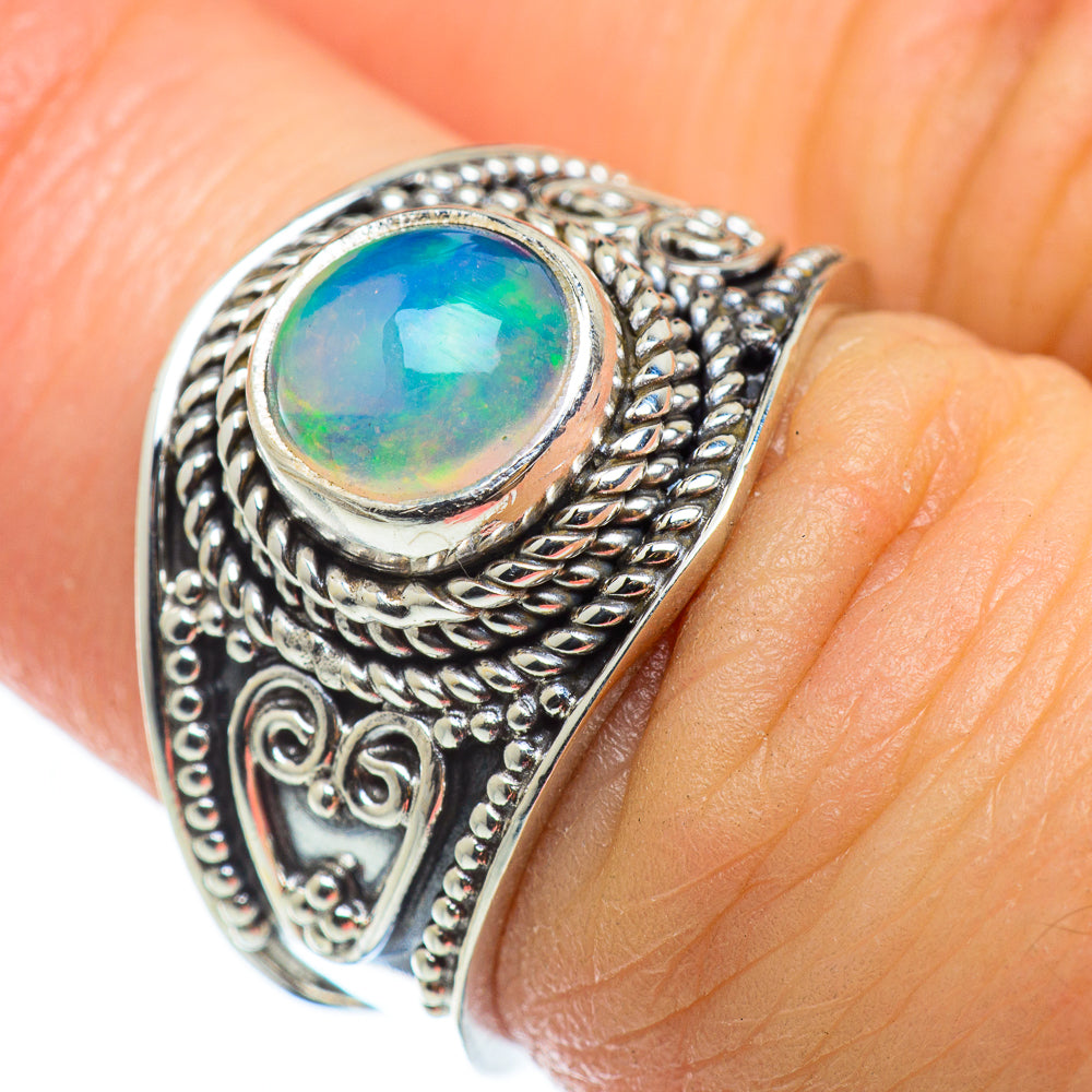 Ethiopian Opal Rings handcrafted by Anasilvercos - RING48798