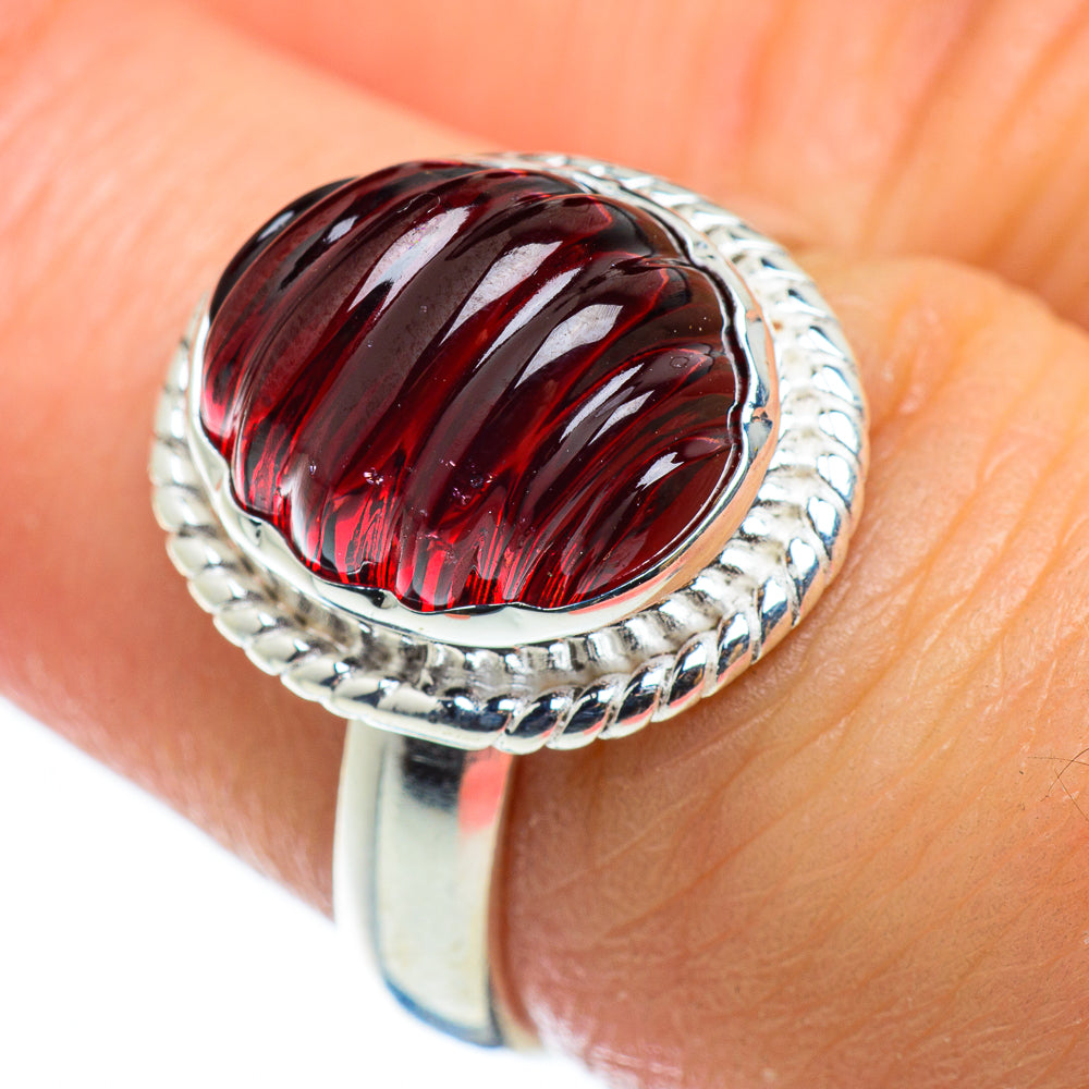 Garnet Rings handcrafted by Anasilvercos - RING48819