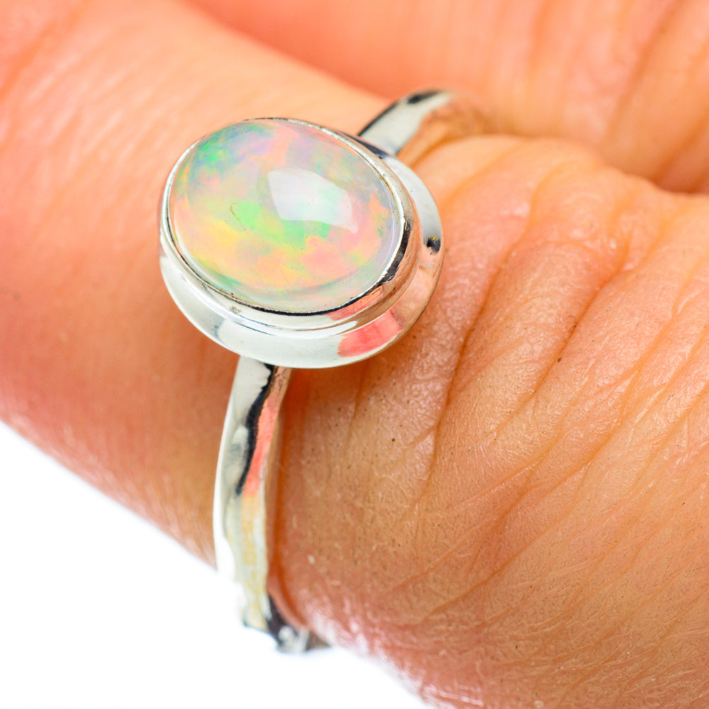 Ethiopian Opal Rings handcrafted by Anasilvercos - RING48834