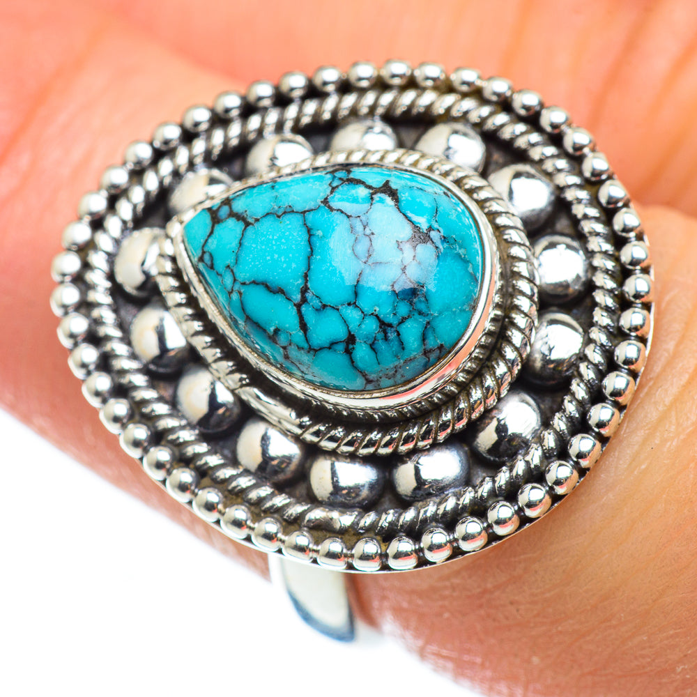 Tibetan Turquoise Rings handcrafted by Anasilvercos - RING48838