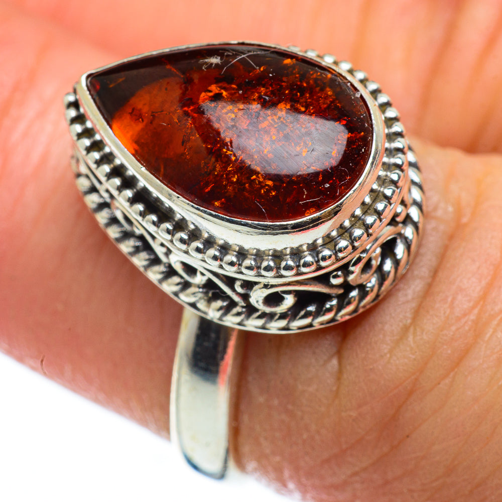 Baltic Amber Rings handcrafted by Anasilvercos - RING48882