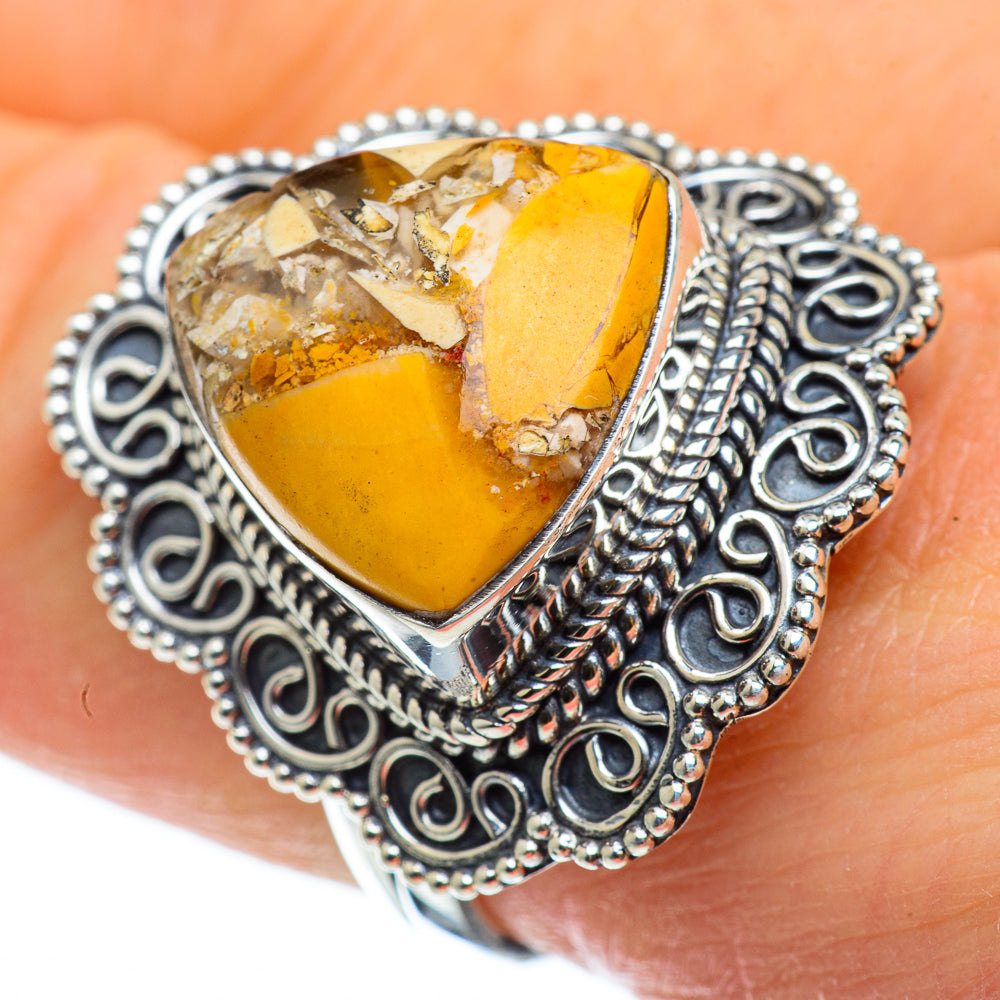 Brecciated Mookaite Rings handcrafted by Anasilvercos - RING49007