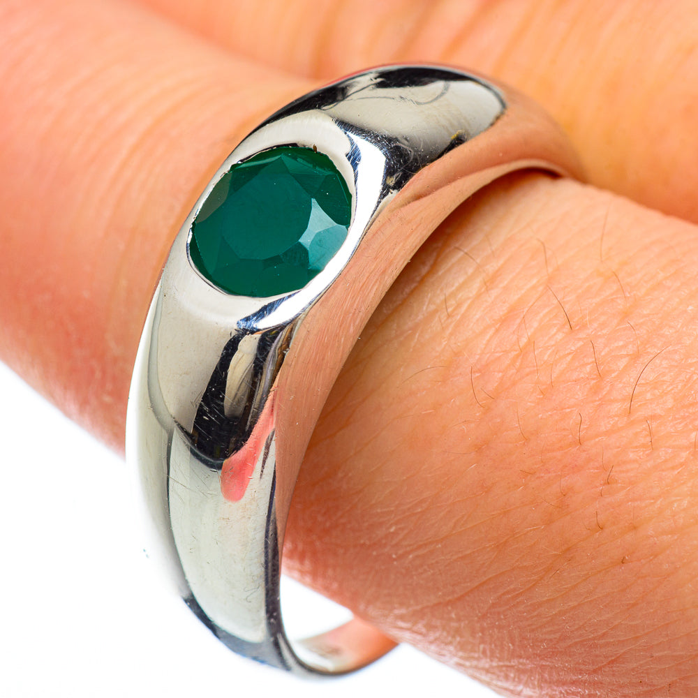 Green Onyx Rings handcrafted by Anasilvercos - RING49097