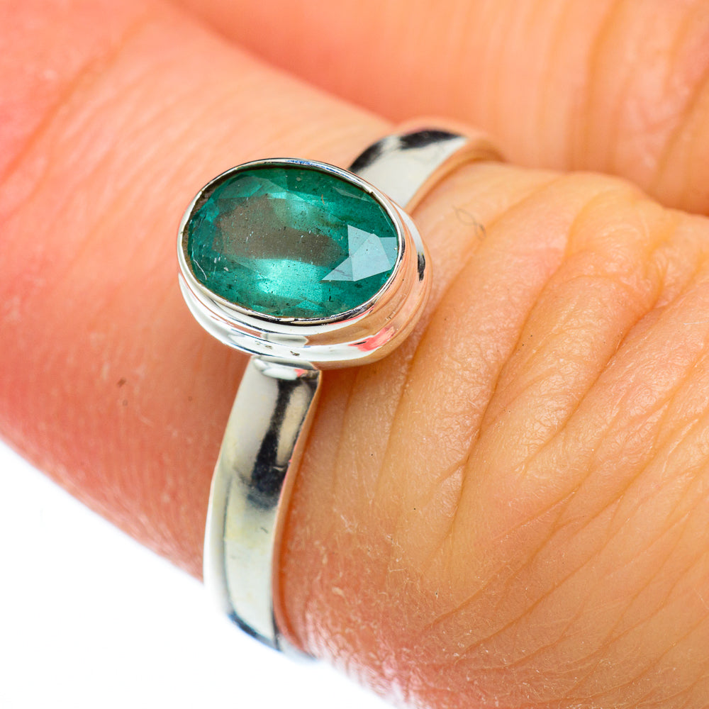 Zambian Emerald Rings handcrafted by Anasilvercos - RING49098