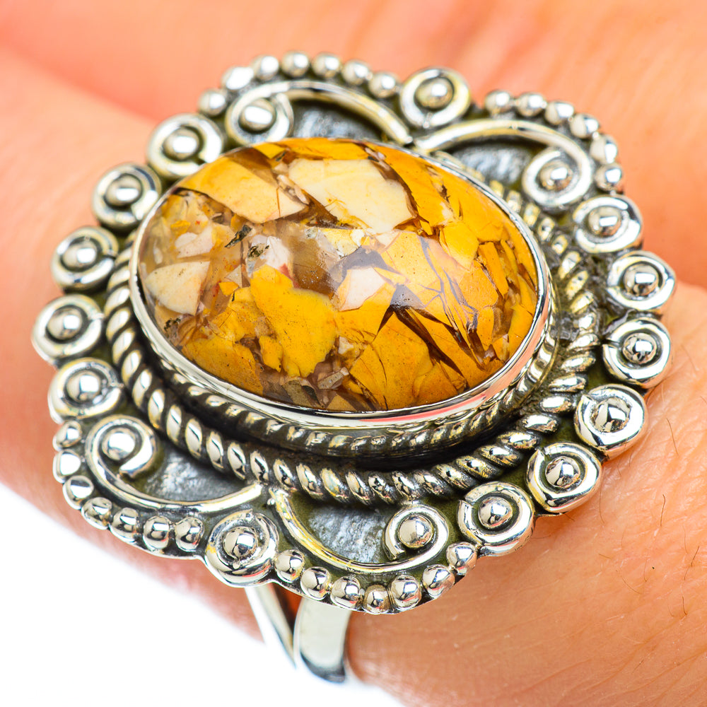 Brecciated Mookaite Rings handcrafted by Anasilvercos - RING49103