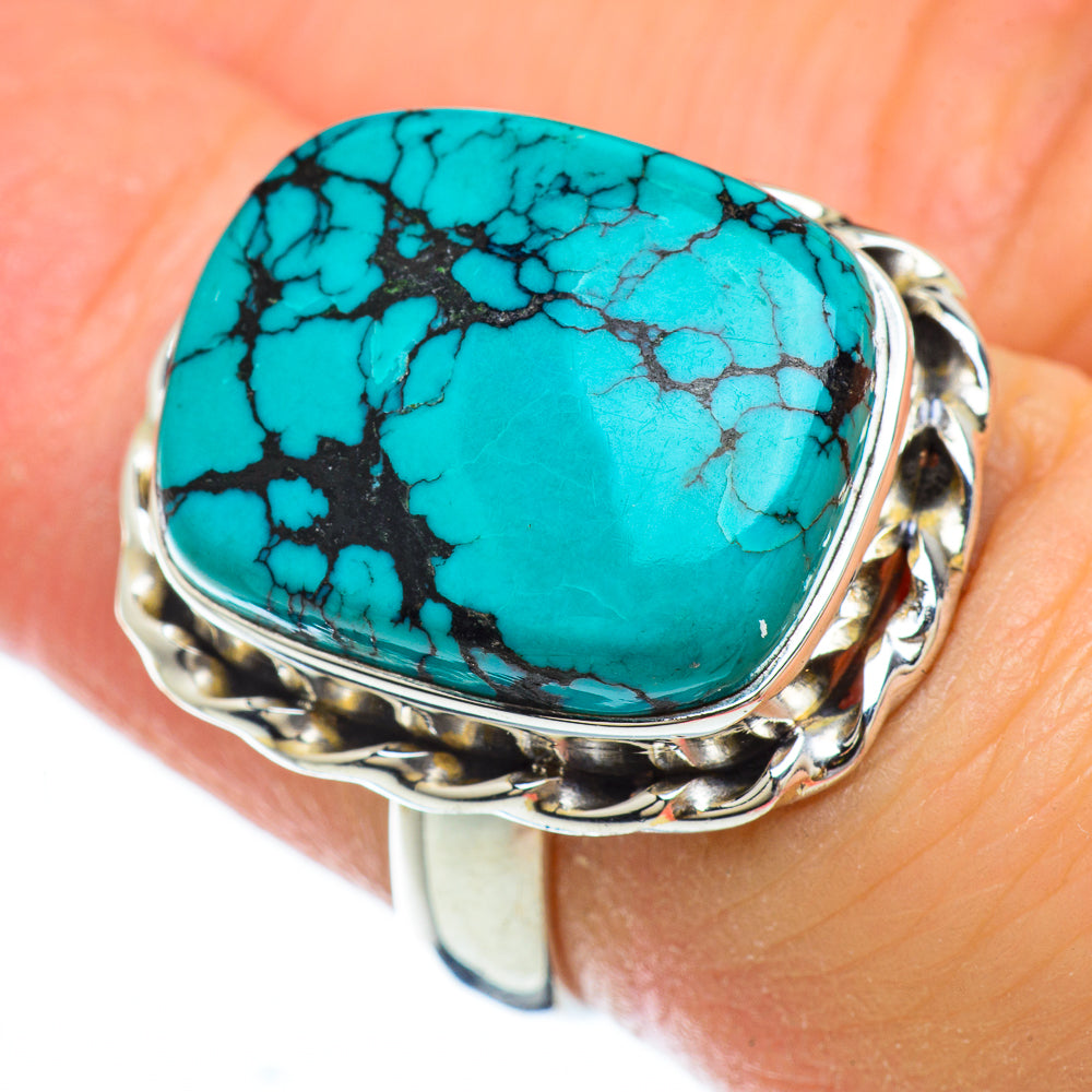 Tibetan Turquoise Rings handcrafted by Anasilvercos - RING49123