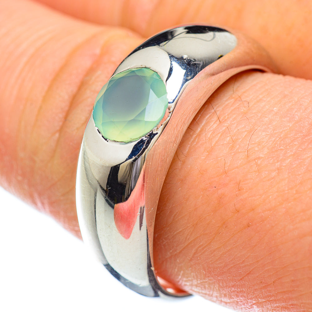 Aqua Chalcedony Rings handcrafted by Anasilvercos - RING49162
