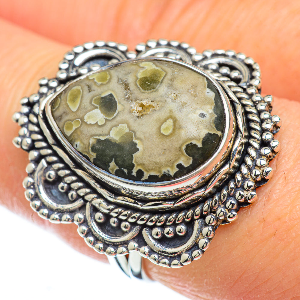 Ocean Jasper Rings handcrafted by Anasilvercos - RING49168