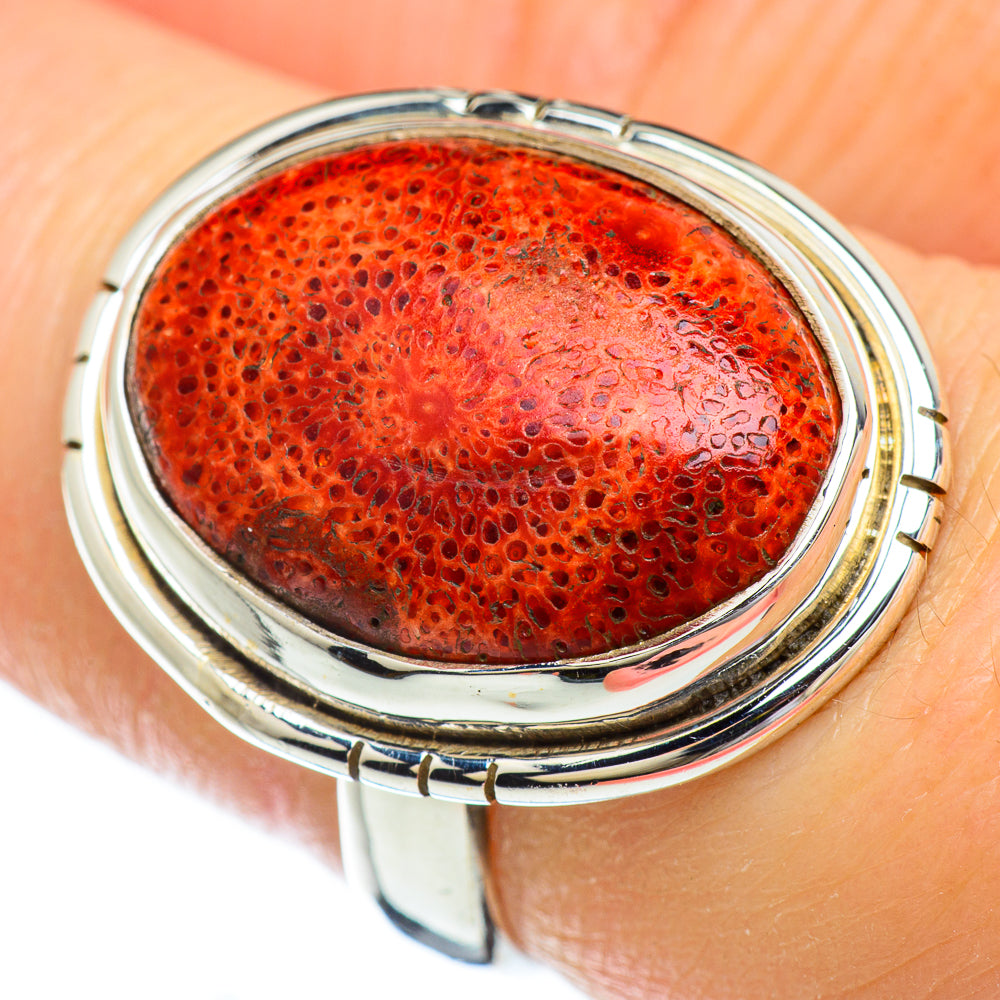 Sponge Coral Rings handcrafted by Anasilvercos - RING49171