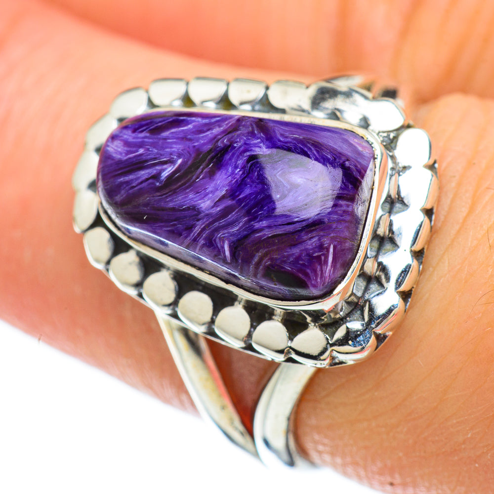 Charoite Rings handcrafted by Anasilvercos - RING49179
