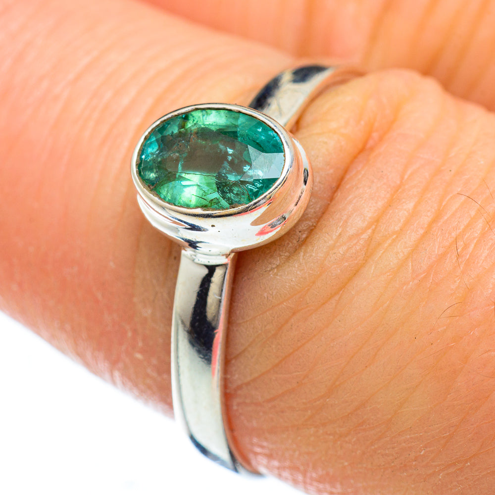Zambian Emerald Rings handcrafted by Anasilvercos - RING49232