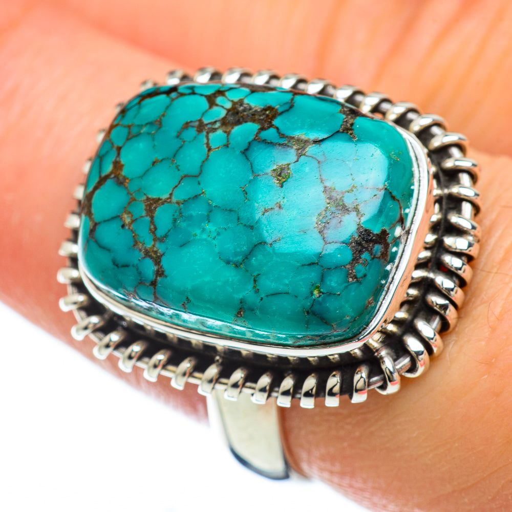Tibetan Turquoise Rings handcrafted by Anasilvercos - RING49294