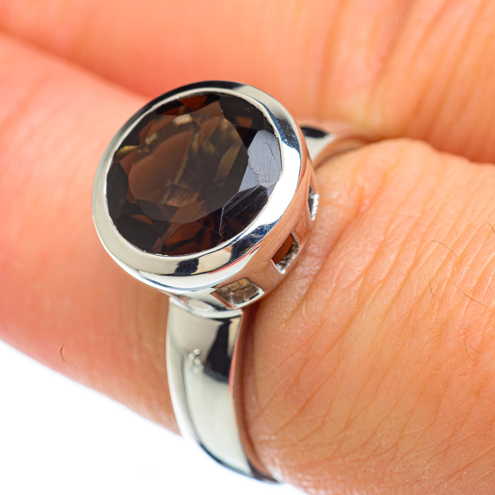 Smoky Quartz Rings handcrafted by Anasilvercos - RING49320