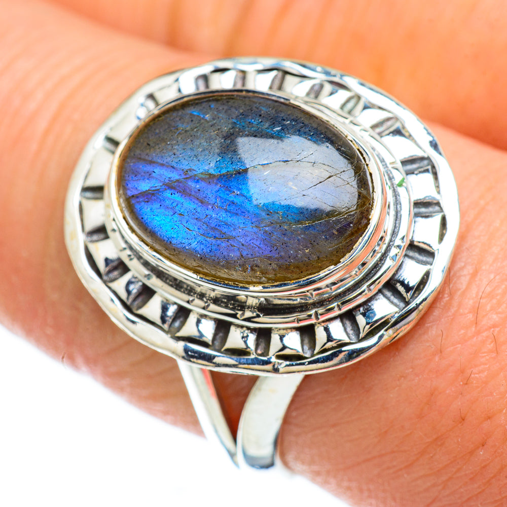 Labradorite Rings handcrafted by Anasilvercos - RING49335