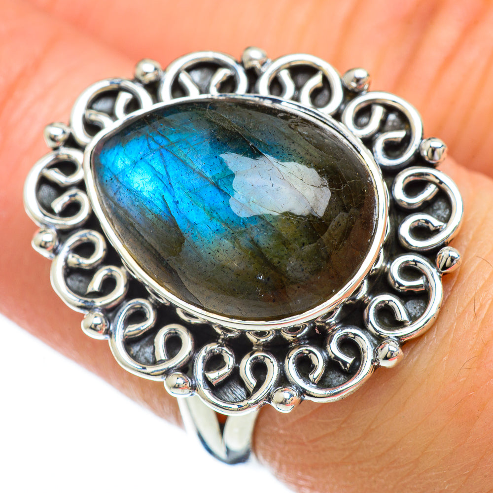 Labradorite Rings handcrafted by Anasilvercos - RING49337