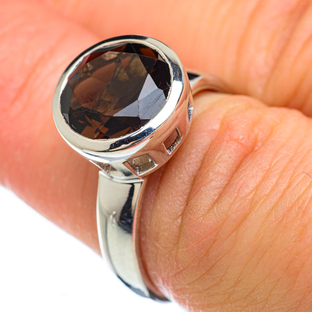 Smoky Quartz Rings handcrafted by Anasilvercos - RING49344