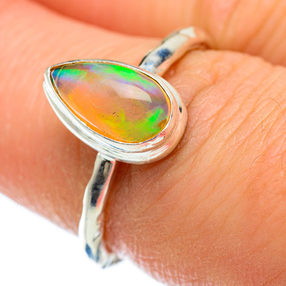 Ethiopian Opal Rings handcrafted by Anasilvercos - RING49353