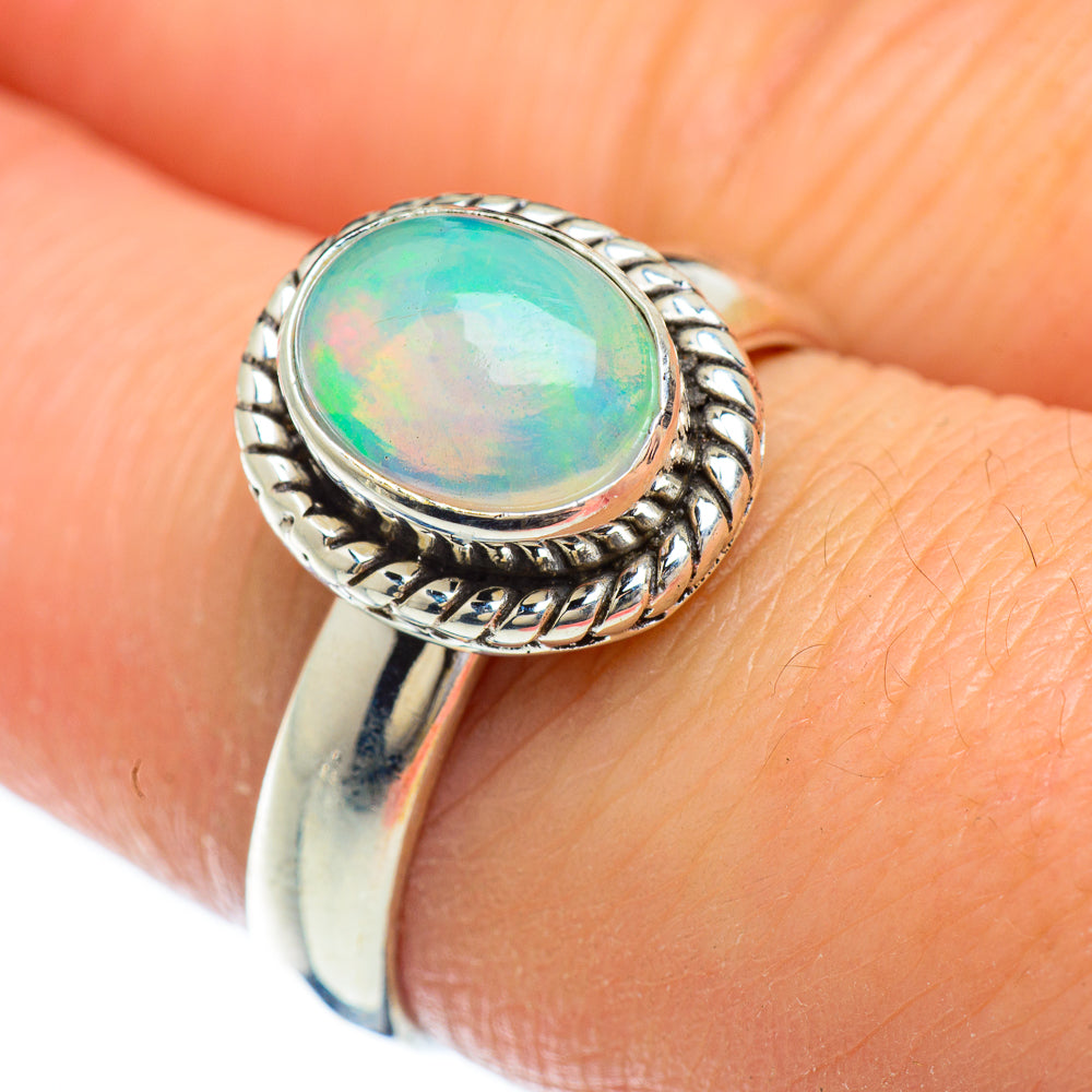 Ethiopian Opal Rings handcrafted by Anasilvercos - RING49354