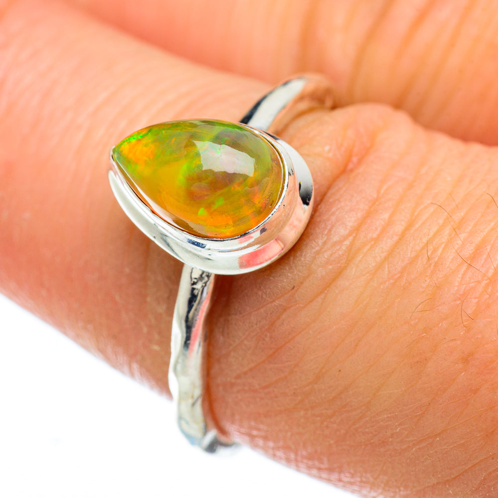 Ethiopian Opal Rings handcrafted by Anasilvercos - RING49376