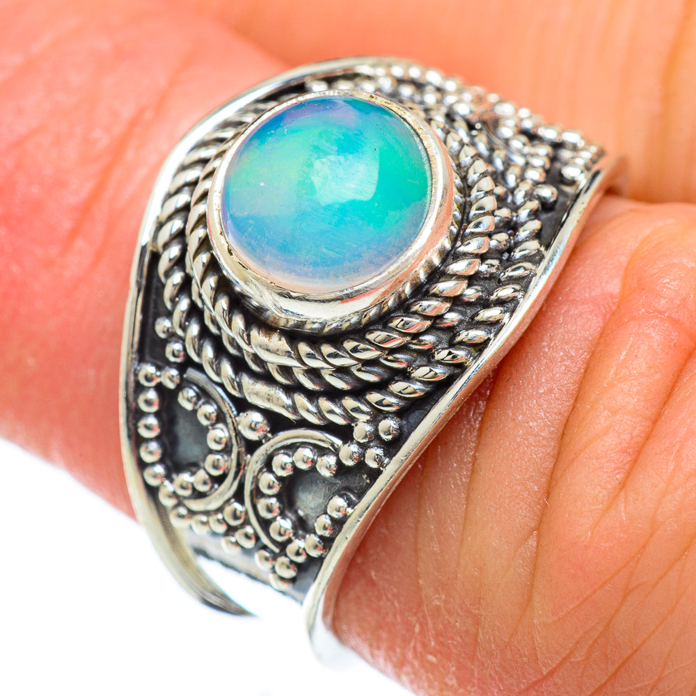 Ethiopian Opal Rings handcrafted by Anasilvercos - RING49377