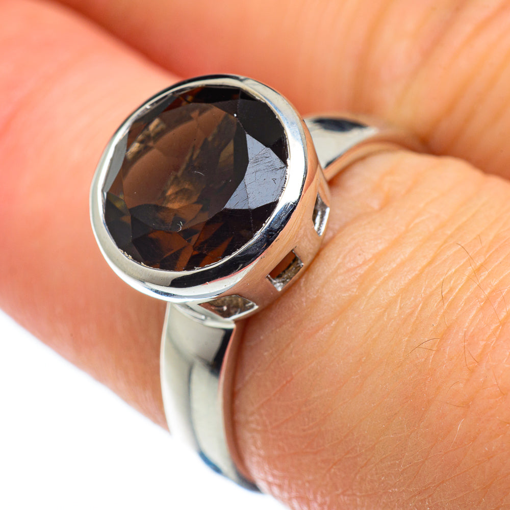 Smoky Quartz Rings handcrafted by Anasilvercos - RING49500