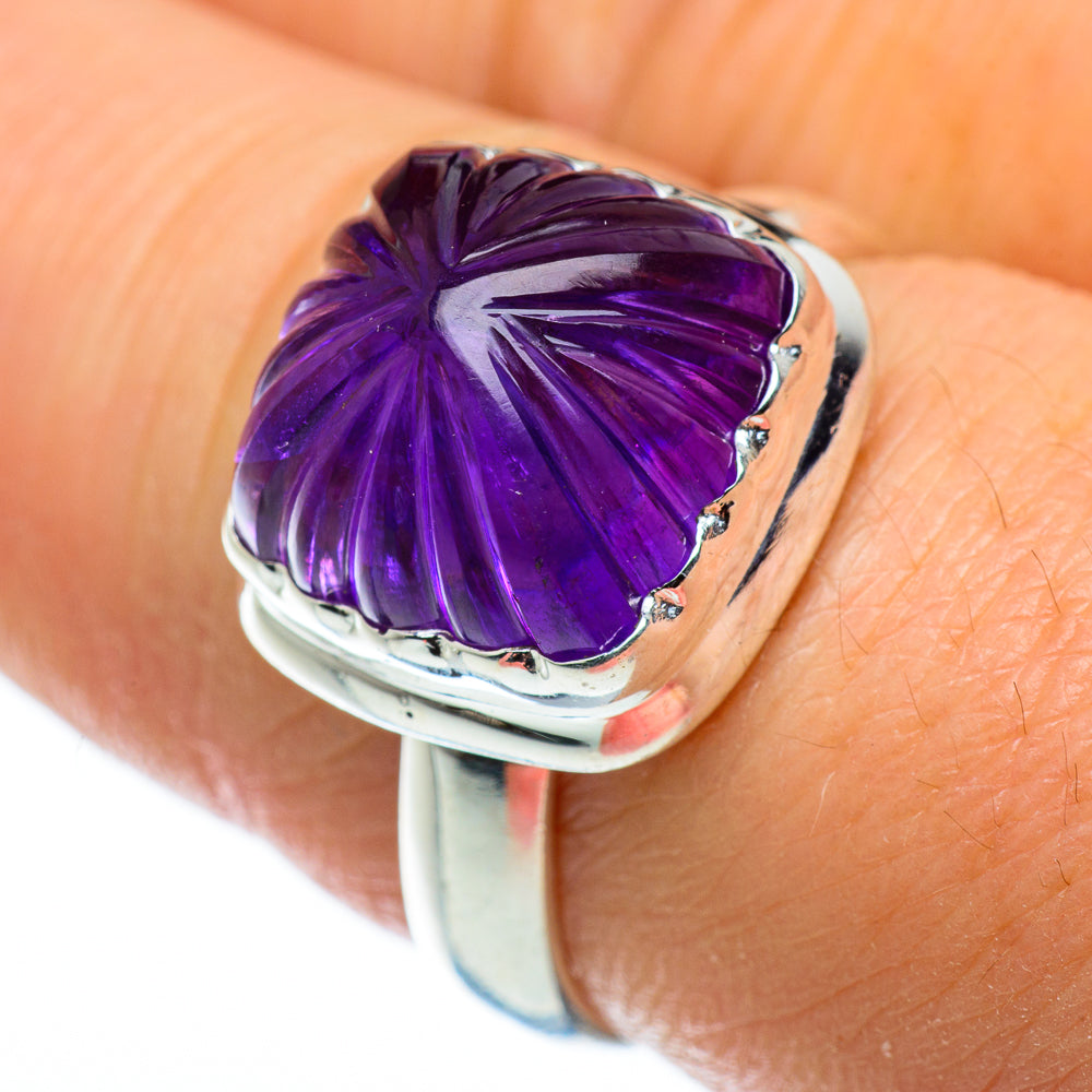 Amethyst Rings handcrafted by Anasilvercos - RING49509