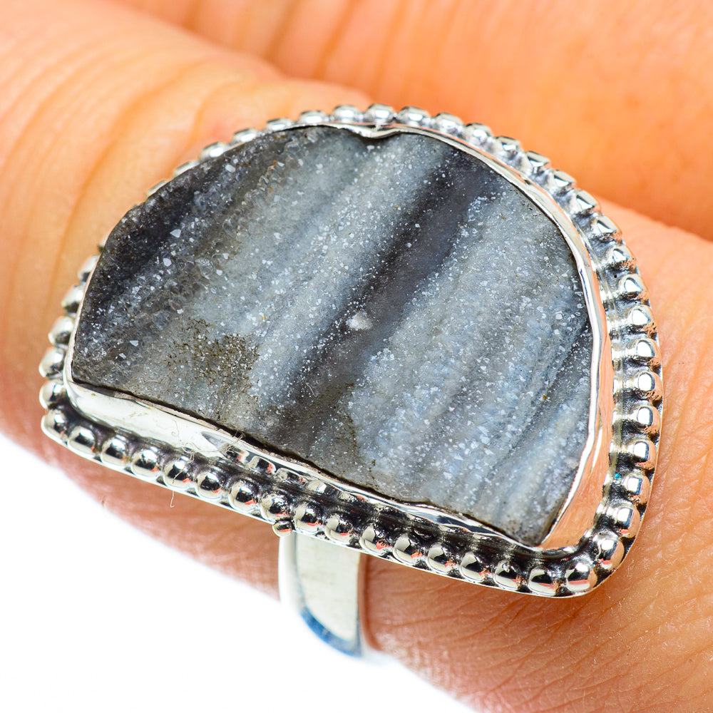Desert Druzy Rings handcrafted by Anasilvercos - RING49521