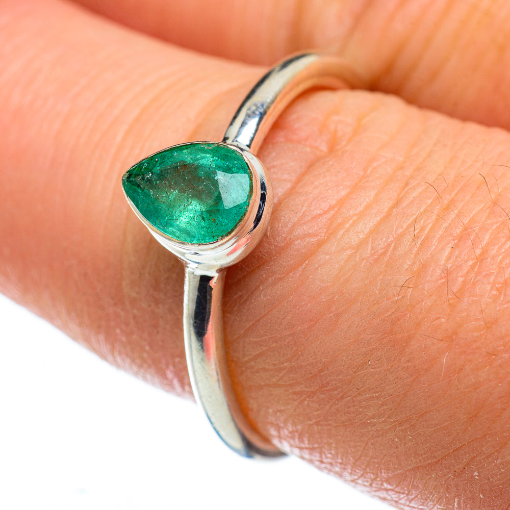 Zambian Emerald Rings handcrafted by Anasilvercos - RING49534