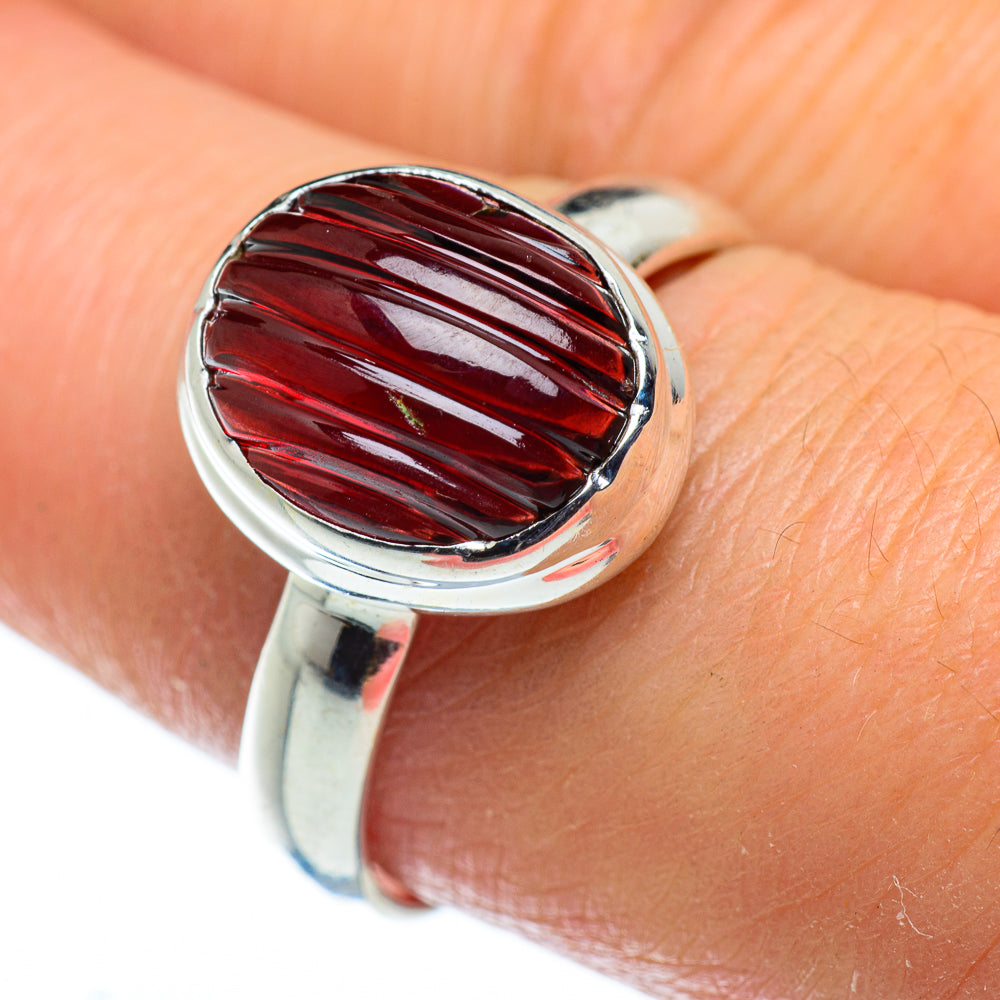 Garnet Rings handcrafted by Anasilvercos - RING49545