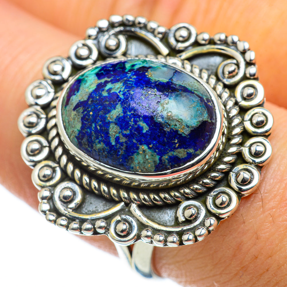 Azurite Rings handcrafted by Anasilvercos - RING49554