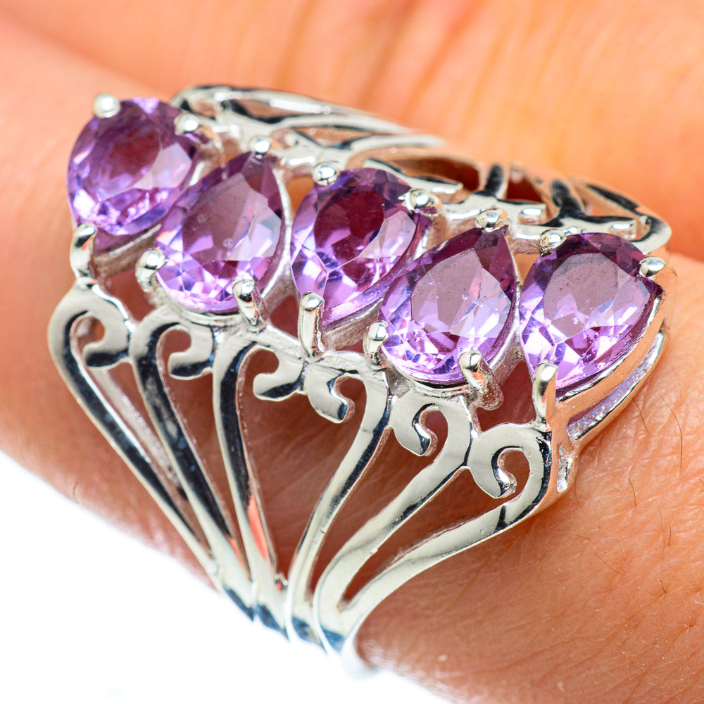 Color Change Alexandrite (Lab.) Rings handcrafted by Anasilvercos - RING49582