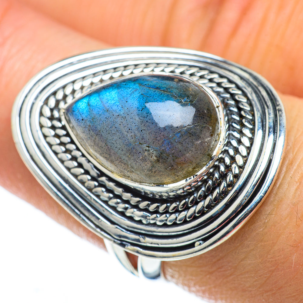 Labradorite Rings handcrafted by Anasilvercos - RING49595