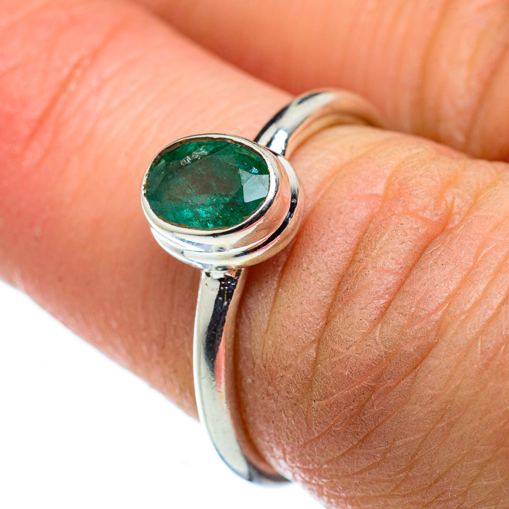 Zambian Emerald Rings handcrafted by Anasilvercos - RING49605