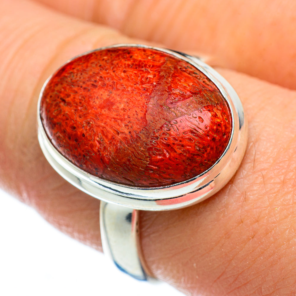 Sponge Coral Rings handcrafted by Anasilvercos - RING49610