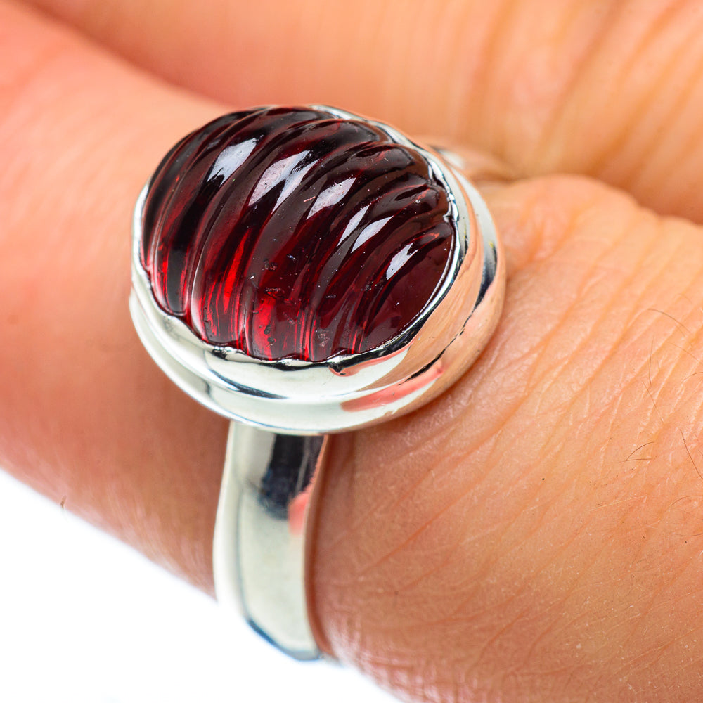 Garnet Rings handcrafted by Anasilvercos - RING49650