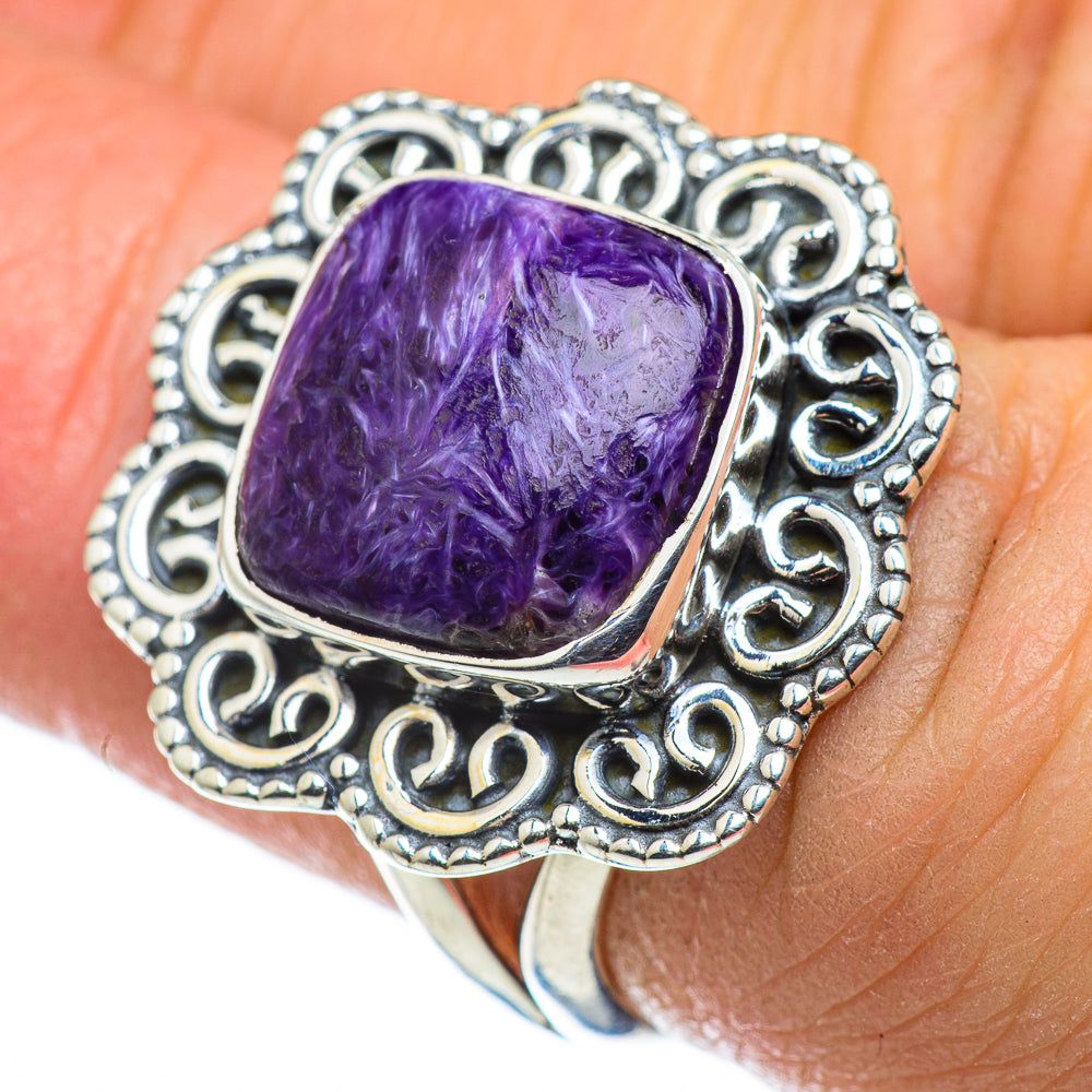 Charoite Rings handcrafted by Anasilvercos - RING49654