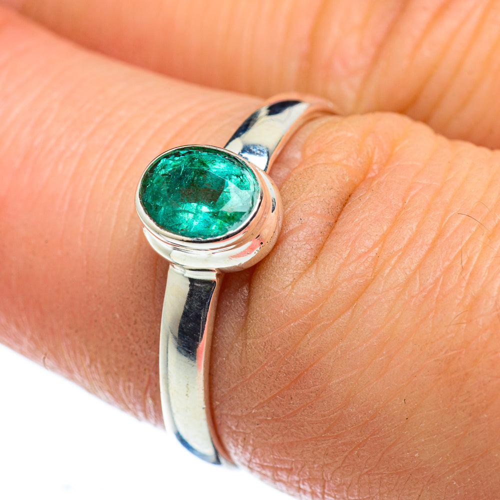 Zambian Emerald Rings handcrafted by Anasilvercos - RING49674