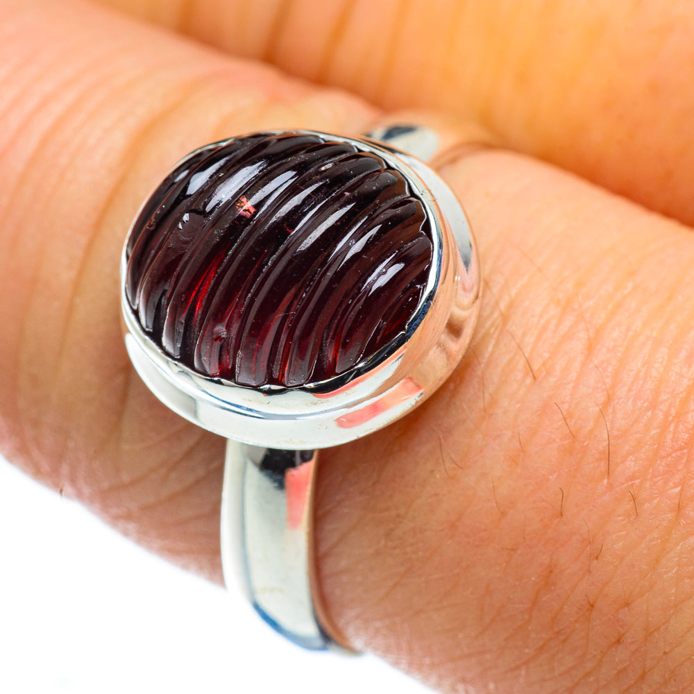 Garnet Rings handcrafted by Anasilvercos - RING49684
