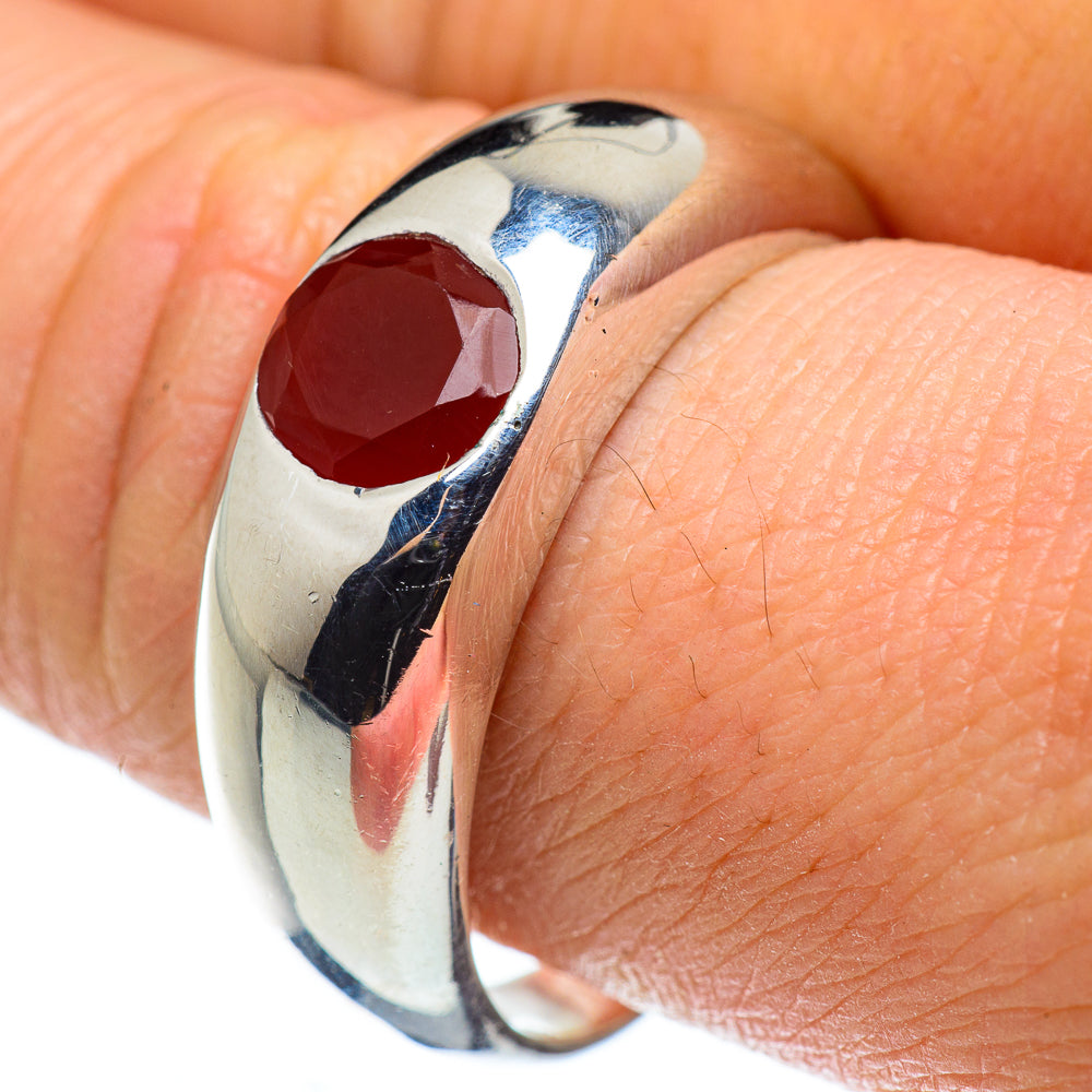 Red Onyx Rings handcrafted by Anasilvercos - RING49780