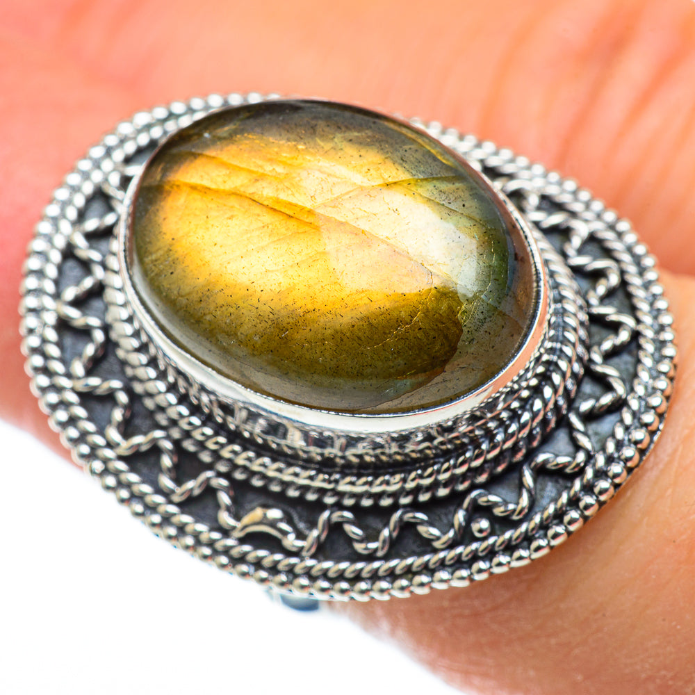 Labradorite Rings handcrafted by Anasilvercos - RING49830
