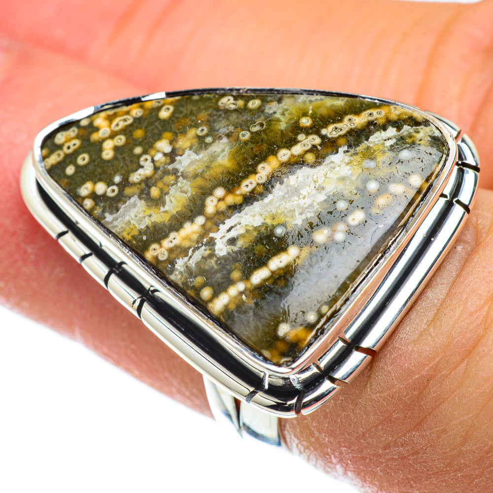 Ocean Jasper Rings handcrafted by Anasilvercos - RING49864