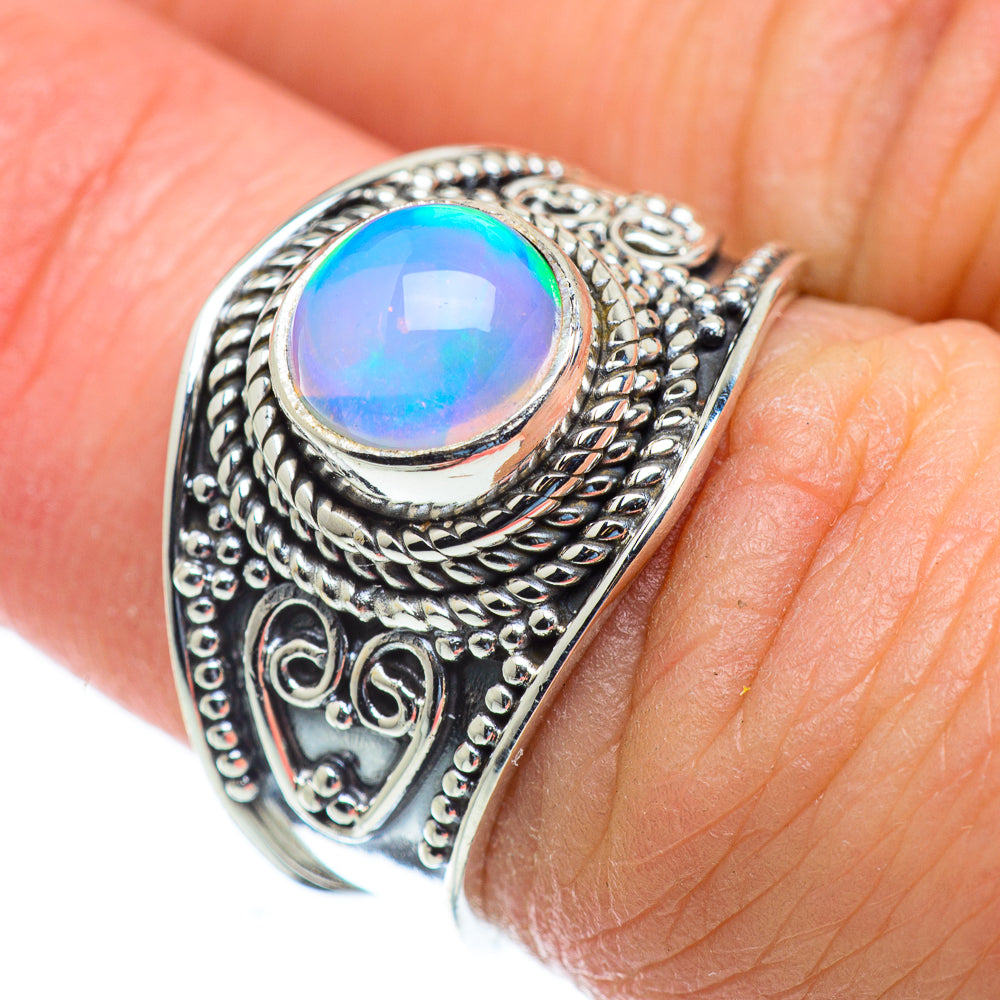 Ethiopian Opal Rings handcrafted by Anasilvercos - RING49916