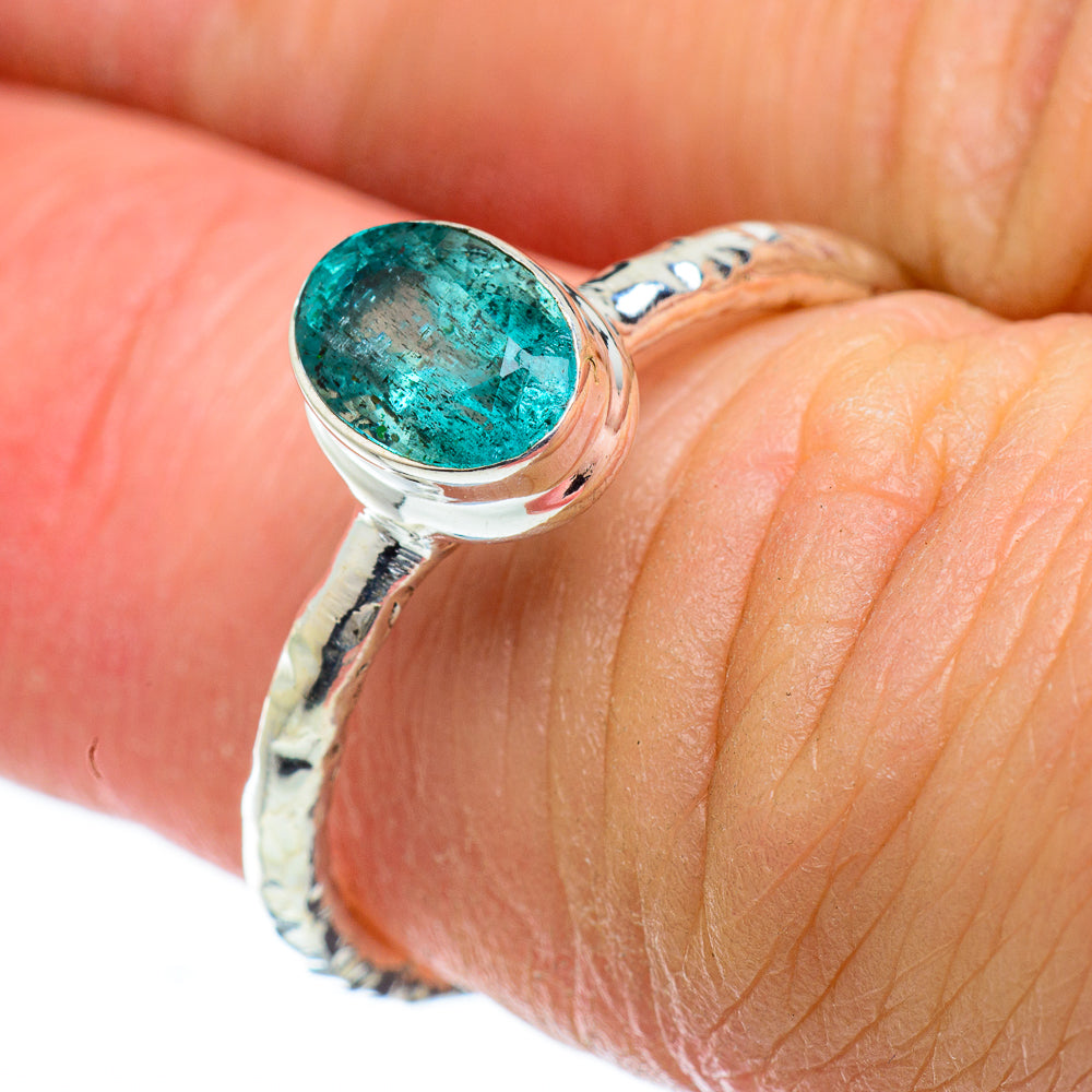 Zambian Emerald Rings handcrafted by Anasilvercos - RING49925
