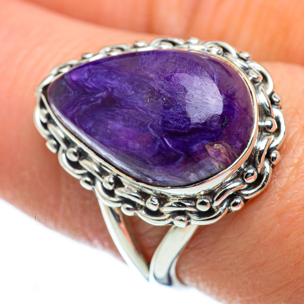 Charoite Rings handcrafted by Anasilvercos - RING49975