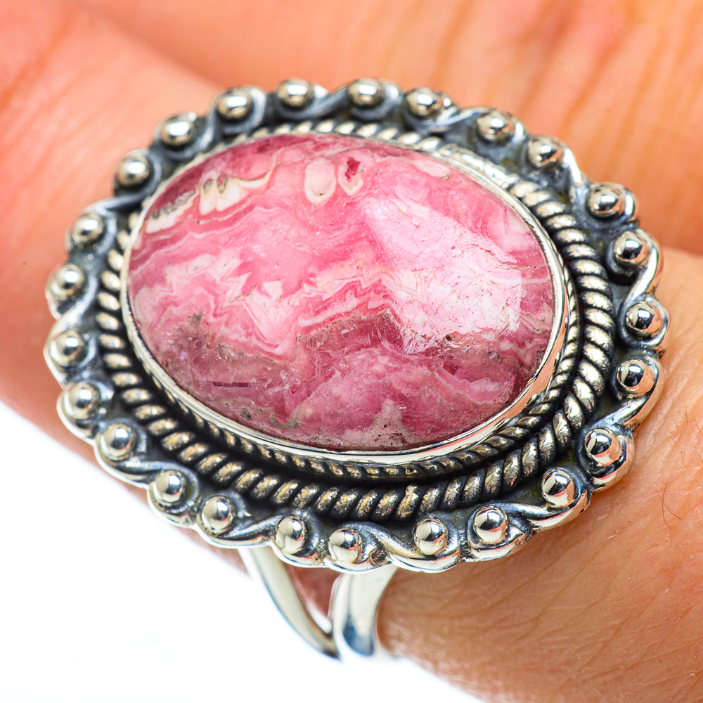 Rhodochrosite Rings handcrafted by Anasilvercos - RING50003