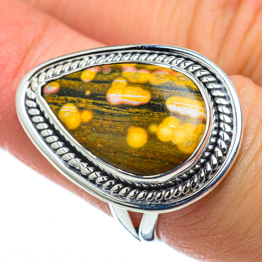 Ocean Jasper Rings handcrafted by Anasilvercos - RING50025