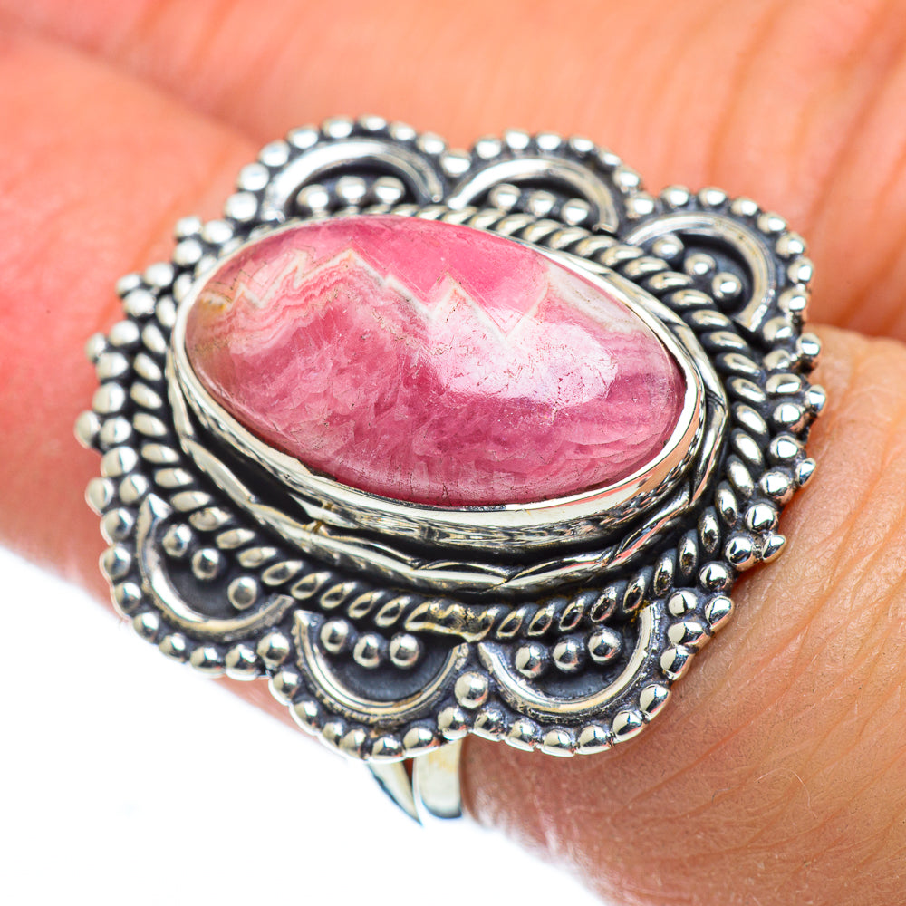 Rhodochrosite Rings handcrafted by Anasilvercos - RING50032