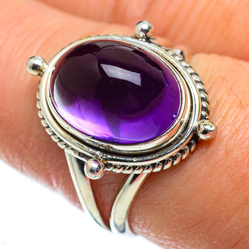 Amethyst Rings handcrafted by Anasilvercos - RING50070